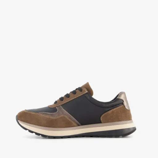 Hush Puppies Leren dames sneakers zwart bruin Clearance