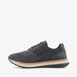 Hush Puppies Leren dames sneakers zwart Best
