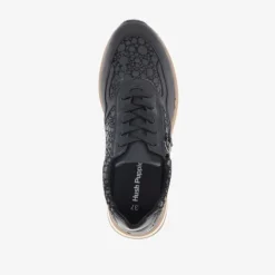 Hush Puppies Leren dames sneakers zwart Best