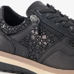 Hush Puppies Leren dames sneakers zwart Best