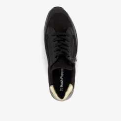 Hush Puppies Leren dames sneakers zwart goud Discount