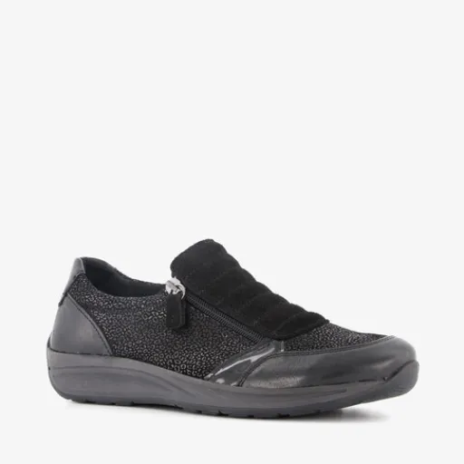 Natuform Leren dames sneakers zwart