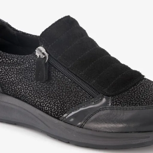 Natuform Leren dames sneakers zwart