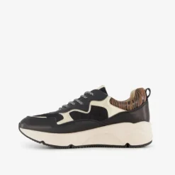 Hush Puppies Leren dames sneakers zwart goud Hot