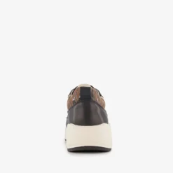 Hush Puppies Leren dames sneakers zwart goud Hot