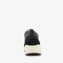 Hush Puppies Leren dames sneakers zwart Clearance