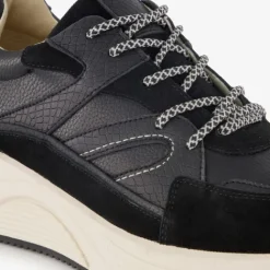 Hush Puppies Leren dames sneakers zwart Clearance