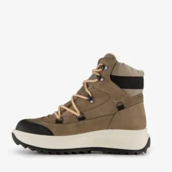 Be Mine Leren dames veterboots beige zwart Best