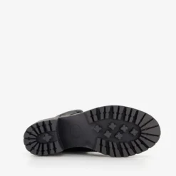 Output Leren dames veterboots zwart Clearance