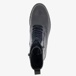 Harper Leren dames veterboots zwart Sale