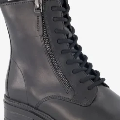 Harper Leren dames veterboots zwart Sale