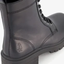 Hush Puppies Leren dames veterboots zwart Online