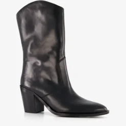 Harper Leren dames western laarsjes zwart