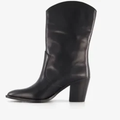 Harper Leren dames western laarsjes zwart