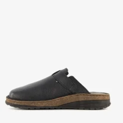 Hush Puppies Leren heren pantoffels zwart Clearance