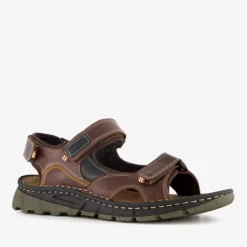 Van Beers Leren heren sandalen cognac Sale