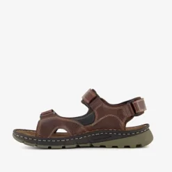 Van Beers Leren heren sandalen cognac Sale
