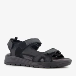 Hush Puppies Leren heren sandalen zwart Outlet