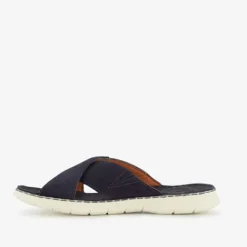 Bugatti Leren heren slippers cognac blauw Clearance