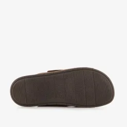 Van Beers Leren heren slippers cognac bruin Best