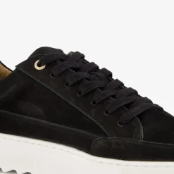 Van Beers Leren heren sneakers zwart Sale