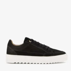 Van Beers Leren heren sneakers zwart Sale