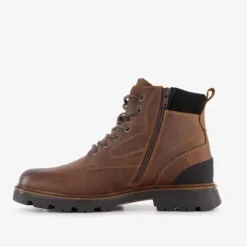 Output Leren heren veterboots bruin Clearance