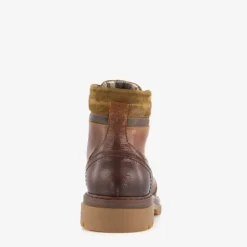Van Beers Leren heren veterboots bruin Clearance