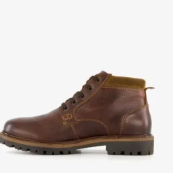 Van Beers Leren heren veterboots bruin Sale