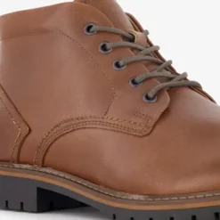 Van Beers Leren heren veterboots cognac Online