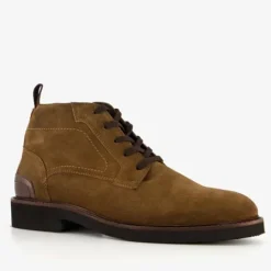 Van Beers Leren heren veterboots cognac Clearance