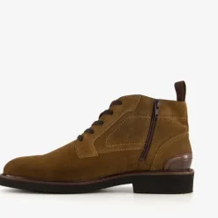 Van Beers Leren heren veterboots cognac Clearance