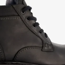 Van Beers Leren heren veterboots zwart