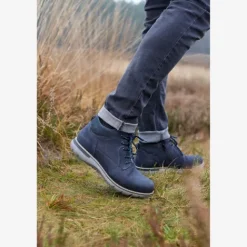 Hush Puppies Leren heren veterschoenen blauw Online