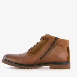 Bugatti Leren heren veterschoenen cognac