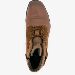 Bugatti Leren heren veterschoenen cognac