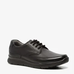 Hush Puppies Leren heren veterschoenen zwart Clearance
