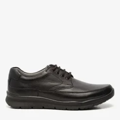 Hush Puppies Leren heren veterschoenen zwart Clearance