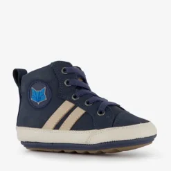 Groot Leren jongens babyschoenen blauw Best