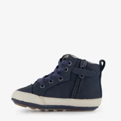 Groot Leren jongens babyschoenen blauw Best
