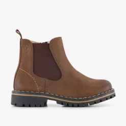 Stap Leren jongens Chelsea boots bruin Outlet