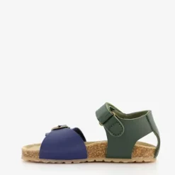Braqeez Leren jongens sandalen blauw groen Hot