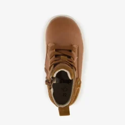 Stap Leren jongens veterboots cognac bruin Clearance