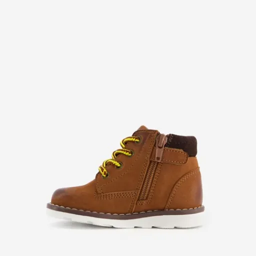 Groot Leren jongens veterboots cognac Discount