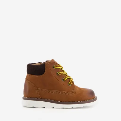 Groot Leren jongens veterboots cognac Discount