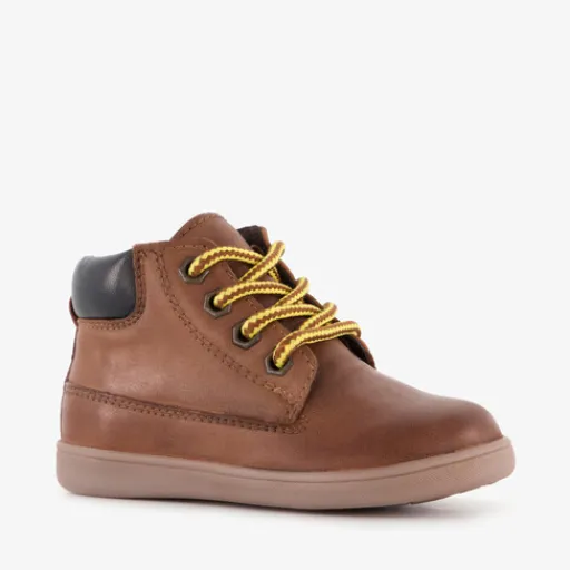 Groot Leren jongens veterschoenen cognac Discount
