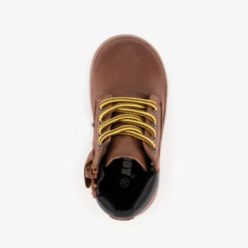 Groot Leren jongens veterschoenen cognac Discount