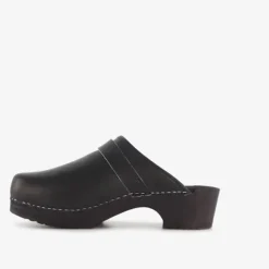 Gevavi Leren klompen zwart Discount