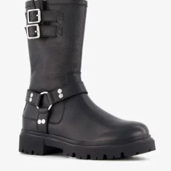 Groot Leren meisjes biker boots Discount