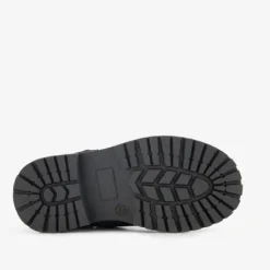 Stap Leren meisjes biker boots met glitters zwart Hot